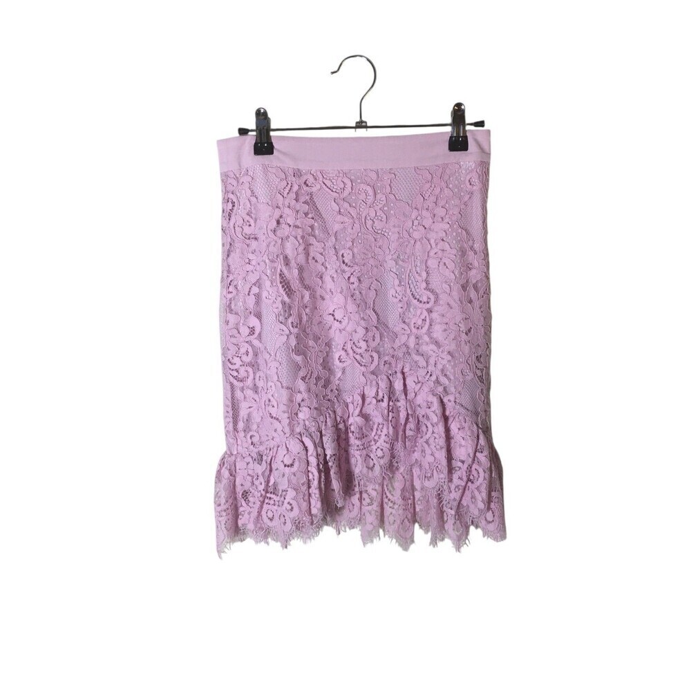 NBD x Naven Skirt Women's Size Small Pink Cotton Blend Lace Layered